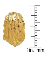 Macy's Chunky Hammered Huggie 14K Gold Plate Earrings