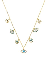 Unwritten Cubic Zirconia Evil Eye Charm Necklace