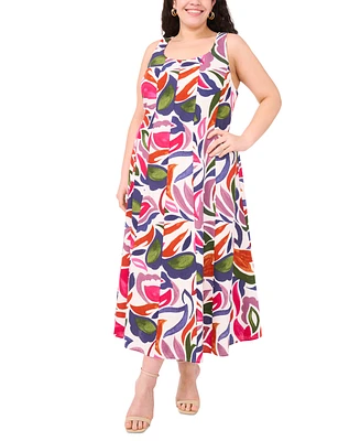Msk Plus Printed Sleeveless Maxi Dress