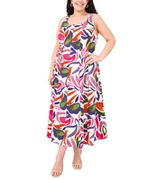 Msk Plus Printed Sleeveless Maxi Dress