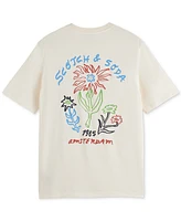 Scotch & Soda Men's Short Sleeve Double Graphic Crewneck T-Shirt