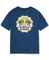 Scotch & Soda Men's Short Sleeve Double Graphic Crewneck T-Shirt