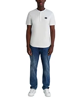 Karl Lagerfeld Paris Men's Three-Button Logo Henley T-Shirt