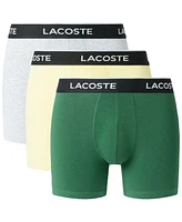 Lacoste Men's 3-Pk. Regular-Fit Logo Waistband 5" Boxer Briefs
