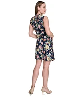 Tommy Hilfiger Women's Ruffled Floral Jersey Dress