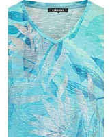 Olsen Women's Panneaux Leaf Print T-Shirt