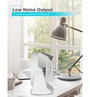 Black+Decker 7-Inch Small Self-Standing Adjustable Portable Fan with 3-Speed Settings, Portable Turbo Fan for Table and Desk with 90° Tilt Angle,