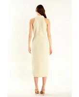 endless rose Women's Crochet Knit Midi Dress