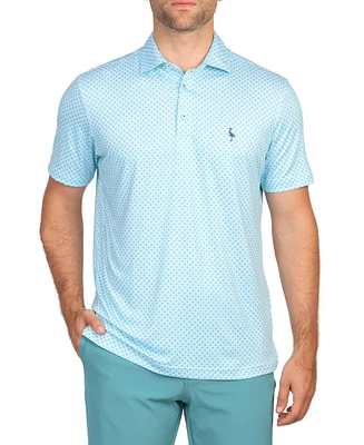 Tailorbyrd Men's Geo Floral Performance Polo