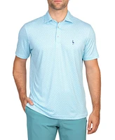Tailorbyrd Men's Geo Floral Performance Polo