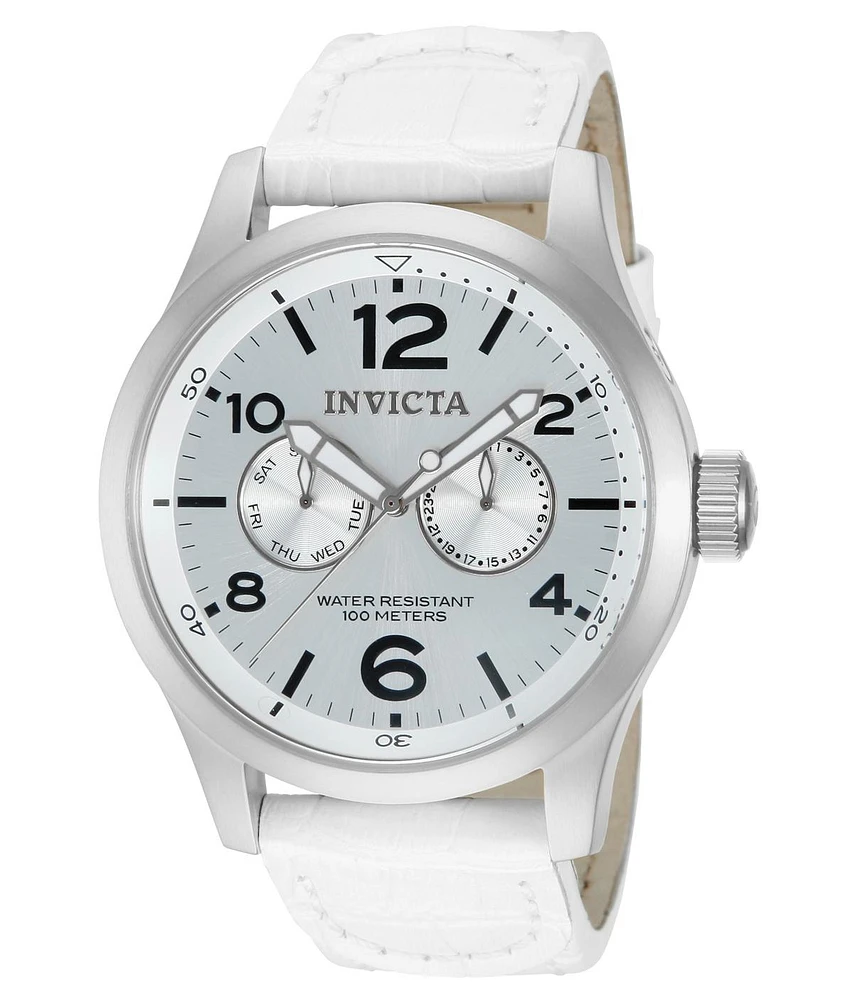 Invicta Men's 12170 Specialty Quartz 3 Hand Silver Dial Watch