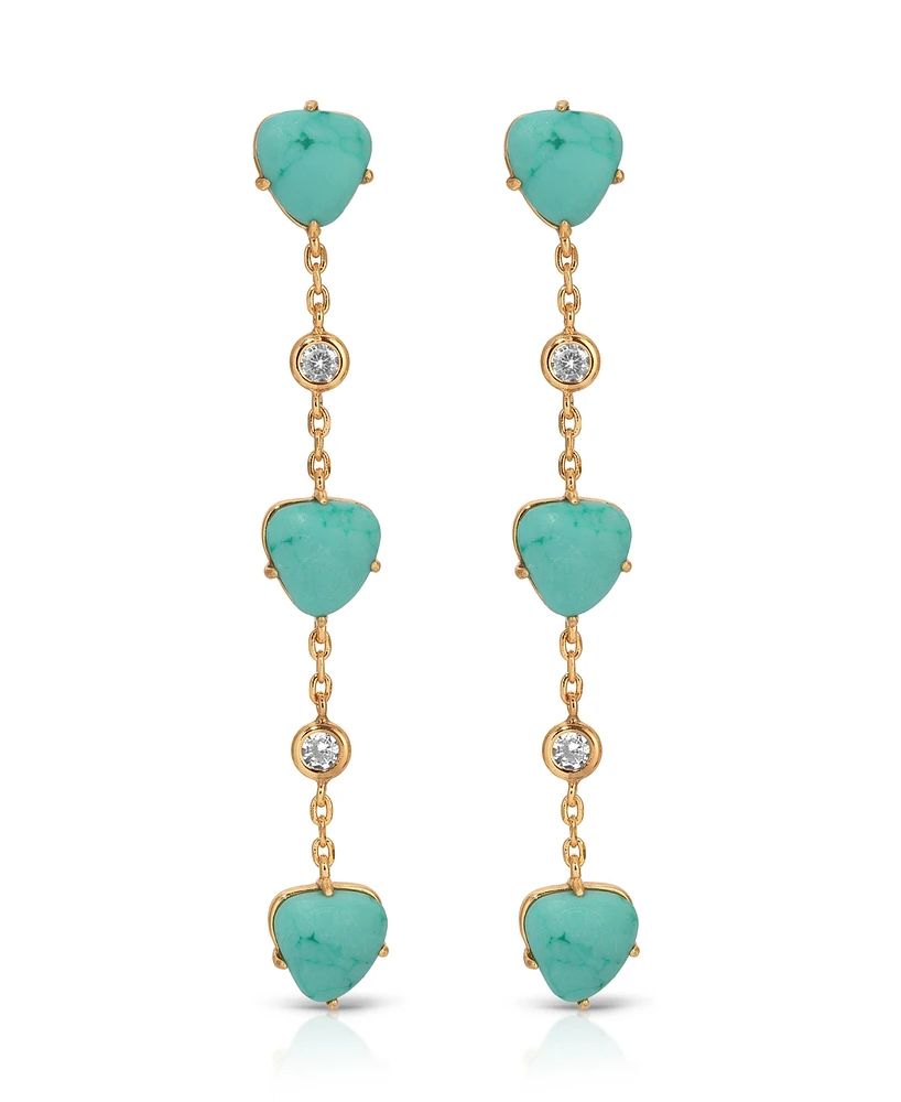 Ettika Turquoise Solstice Dangle Earrings