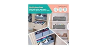 Wondersome Drawer Organizer for Clothes - 6-Pack of Underwear, Sock, Bra, Tie and Clothing Divider - Bedroom Shelf/Cabinet Storage Organization