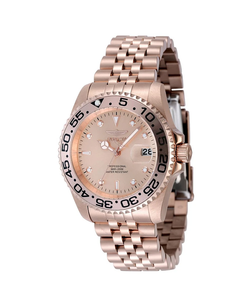 Invicta Women's 48386 Pro Diver Quartz 3 Hand Rose Gold Dial Watch
