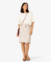 Cable & Gauge Women's Linen Blend Maxi Skirt