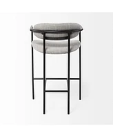 Upholstered And Metal Counter Height Bar Chair