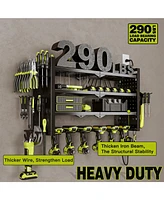 Hausource 4-Tier Power Tool Organizer Storage Rack - Slot6 & Charging Station