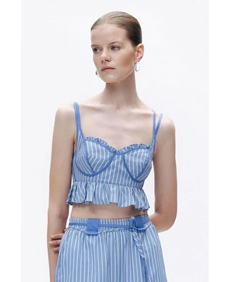 Nocturne Women's Ruffle Crop Top