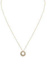 Diamond Circle 18" Pendant Necklace (1/4 ct. t.w.) in 14k Two-Tone Gold
