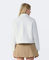 Furniq Uk Women's Cropped Leather Jacket, Created for Macy's