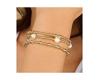 Gold Filled 3mm 5mm Alternating Bead Bracelet