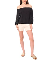 Vince Camuto Women's Off-The-Shoulder Pleated-Sleeve Top