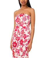 CeCe Women's Strapless Smock-Back Wide-Leg Jumpsuit