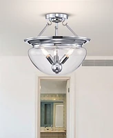Home Accessories 15" Latona 3-Light Indoor Semi-Flush Mount Ceiling Light