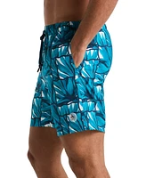 Original Penguin Men's Agave-Print Tile Swim Shorts