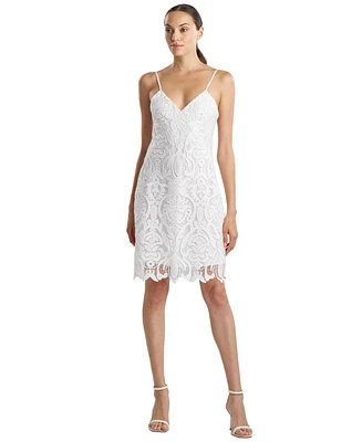 Natori Women's Suzani Lace Scalloped-Hem A-Line Dress