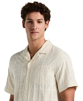 Original Penguin Men's Slim-Fit Dobby Check Camp Short-Sleeve Shirt