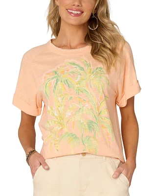 Democracy Women's Embroidered Graphic T-Shirt