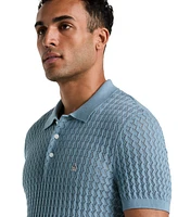Original Penguin Men's Slim-Fit Textured Short Sleeve Sweater Polo Shirt
