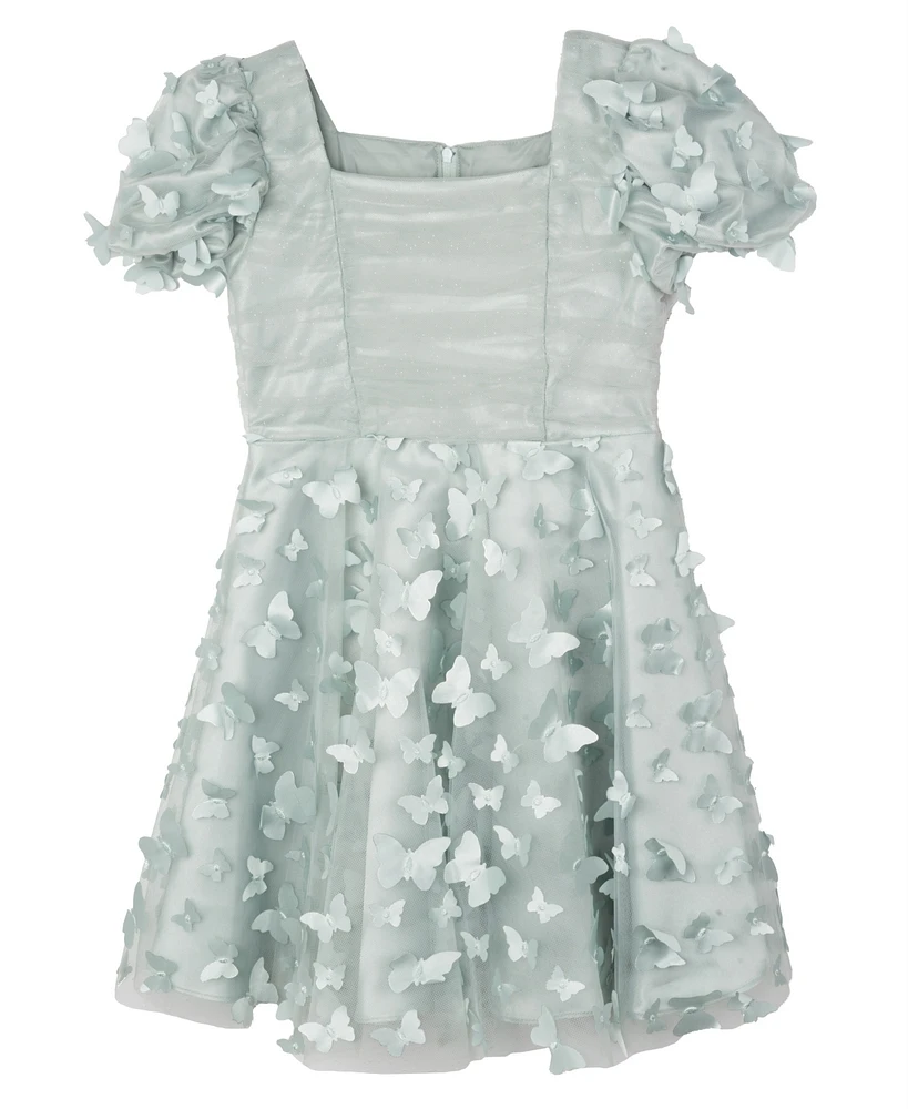 Rare Editions Toddler and Little Girls 3D Butterfly Party Dress