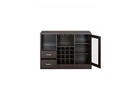 Solid Wood Frame with Five Shelves and Two Drawers – Durable Storage Unit for Home or Office