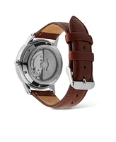 Daniel Wellington Men's Automatic Brown Leather Watch, 40mm