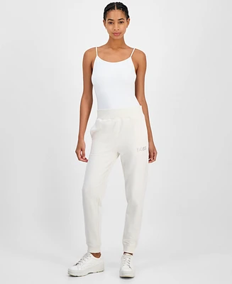 Boss Orange Women's Logo Ribbed-Trim Relaxed Sweatpants