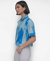 Dkny Women's Printed Camp Shirt
