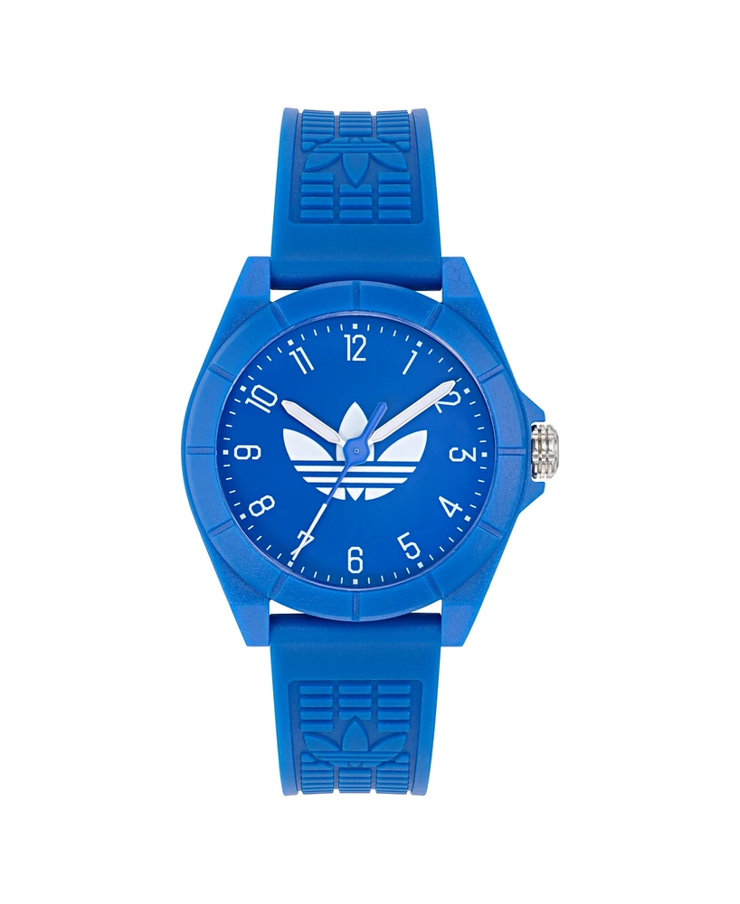adidas Unisex Analog Blue Resin Watch, 41mm