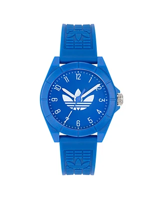 adidas Unisex Analog Blue Resin Watch, 41mm