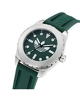 adidas Unisex Analog Green Silicone Watch, 44mm