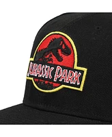 Jurassic Park Men's Embroidered Snap Back Black Dad Hat for Men