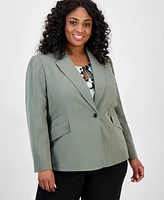 Kasper Plus One-Button Blazer