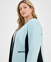 Kasper Plus Open-Front Jacket