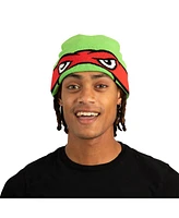 Teenage Mutant Ninja Turtles Men's Tmnt Rolldown Raph Adult Mesh Eye Green Beanie