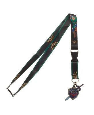 The Legend Of Zelda Hero Of Time 22" Green Lanyard With Id Sleeve