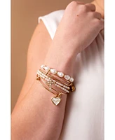Baroque Pearl Beaded Bangle Bracelet