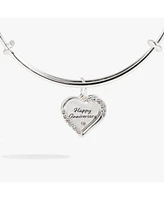 Duo Heart Anniversary Bangle Bracelet