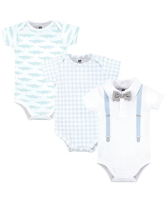 Hudson Baby Boys Cotton Bodysuits -Pack