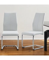 Upholstered Faux Leather Dining Side Chairs Set of 4 for Kitchen and Dining
